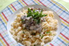 Spätzle mit Champignon-Rahmsoße