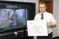 virtuelle Überreichung des Förderbescheids